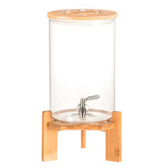 Drink Serve Dispenser with Wooden Stand ©