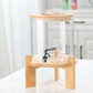 Glass Dispenser with Wooden Stand