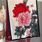 Retro Floral Artificial Cashmere Scarf Women's Thick Warm Scarf
