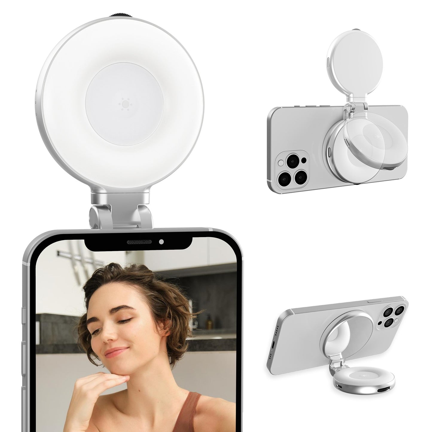 Magnetic LED Selfie Light for Smartphones & Laptops