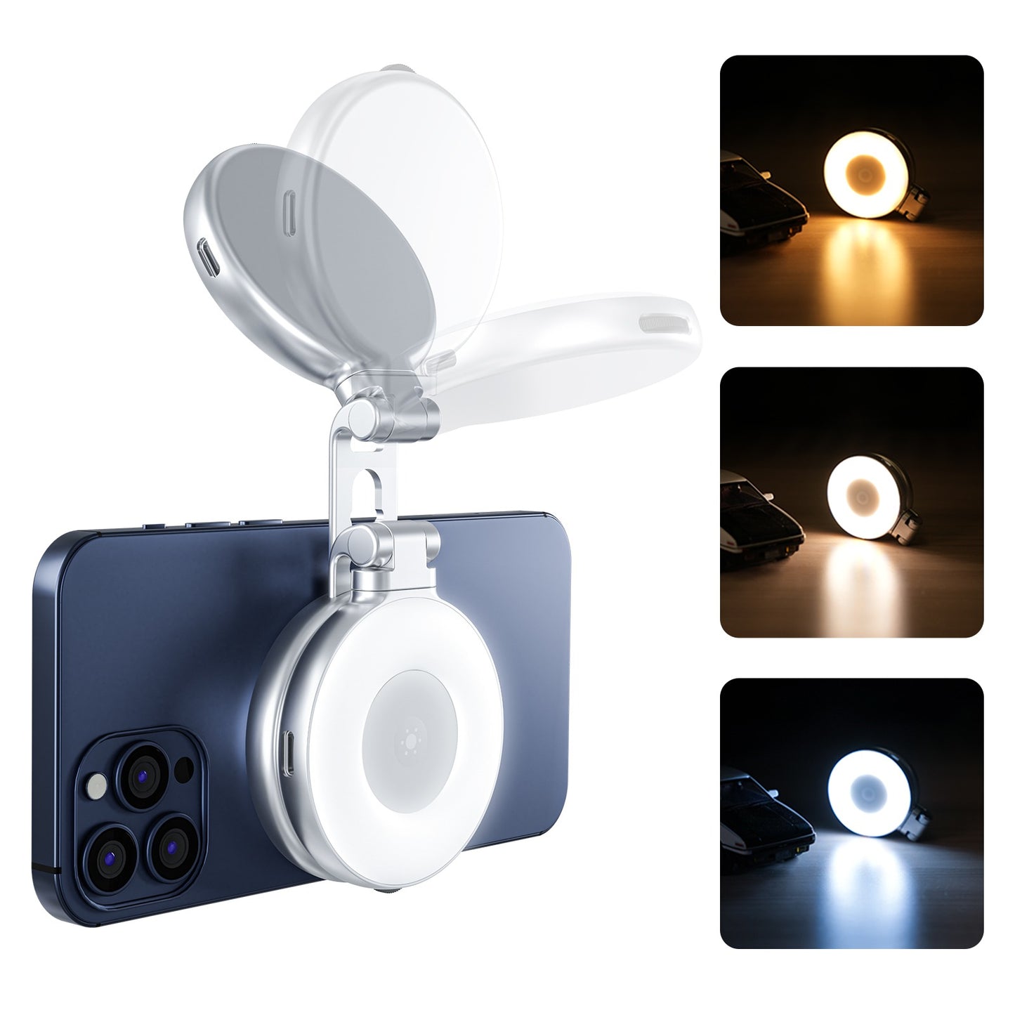 Magnetic LED Selfie Light for Smartphones & Laptops