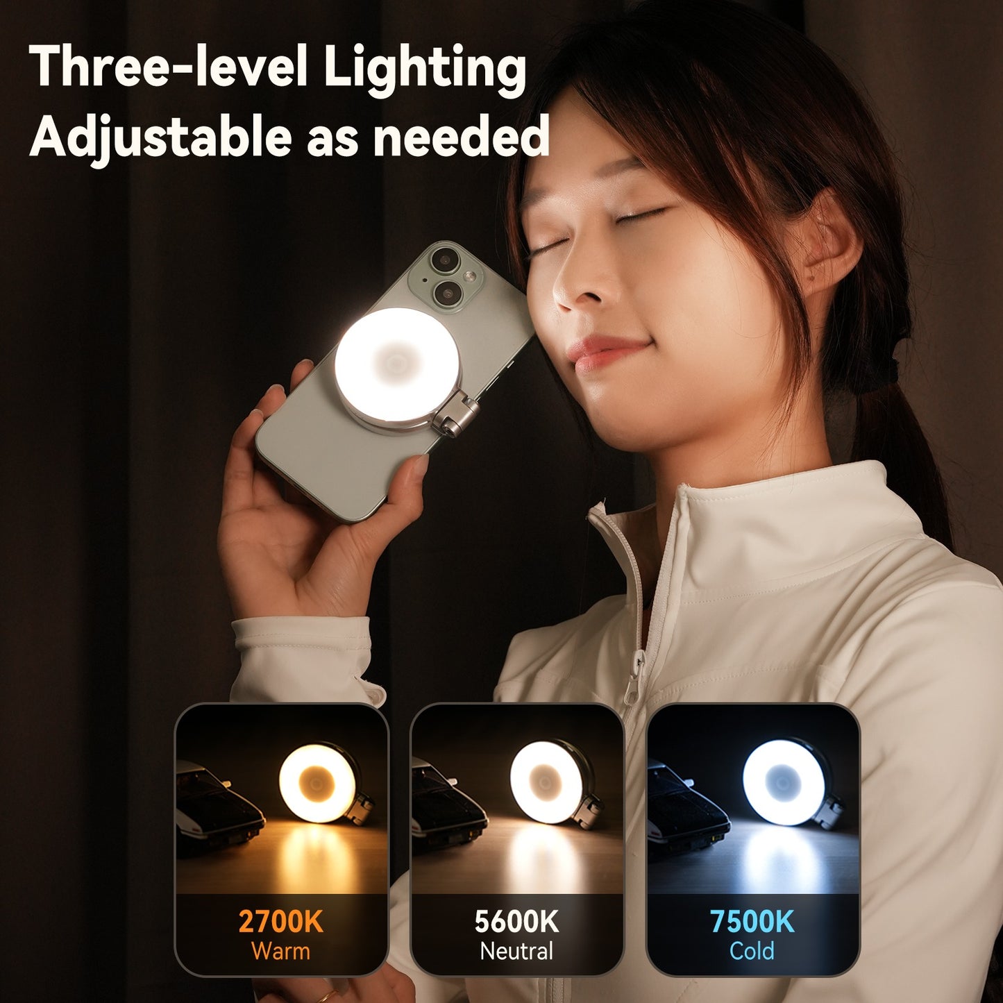 Magnetic LED Selfie Light for Smartphones & Laptops